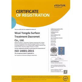 ISO 14001 Certificate (English)